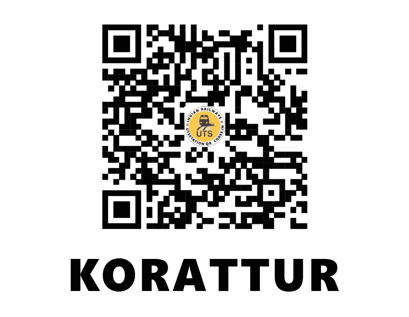 UTS QR Code for KORATTUR - KOTR - SR (TAMIL NADU)